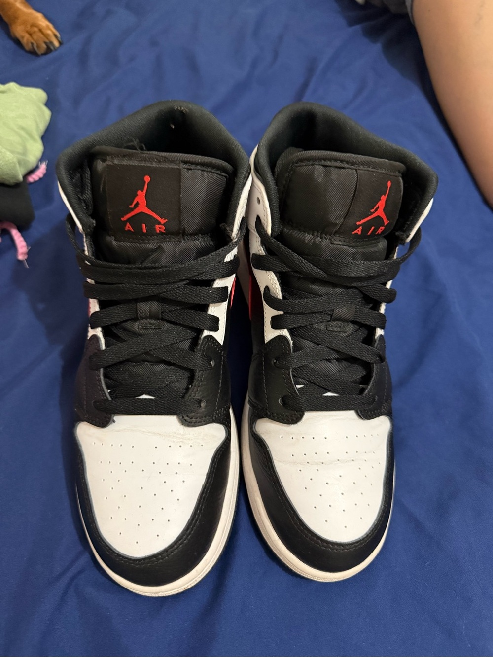 Jordan Kids Black, White & Red High-Top Sneakers